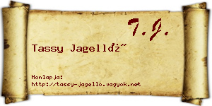 Tassy Jagelló névjegykártya